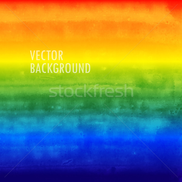 rainbow watercolor vector background. brushed ink texture.  Stock photo © maximmmmum