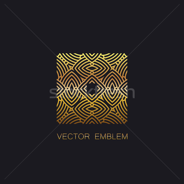 art-deco golden emblem Stock photo © maximmmmum