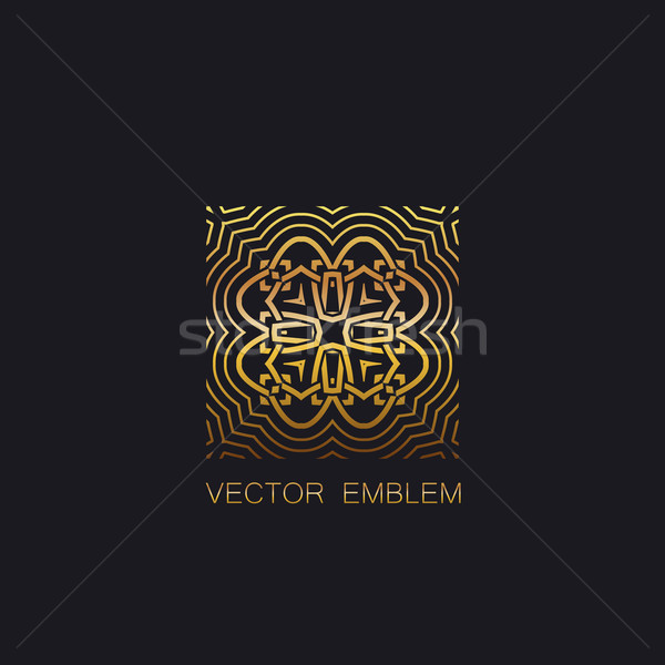art-deco golden emblem Stock photo © maximmmmum