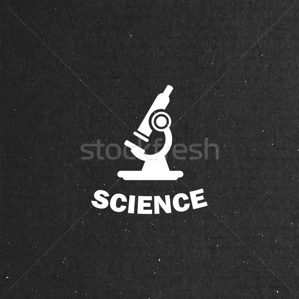Stock photo: microscope label illustration