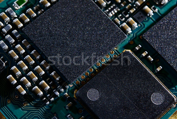 Stockfoto: Afbeelding · elektronische · circuit · board · bewerker · computer