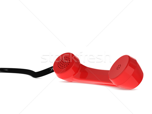 Piros retro üzlet telefonkagyló fehér hazugságok Stock fotó © maxpro