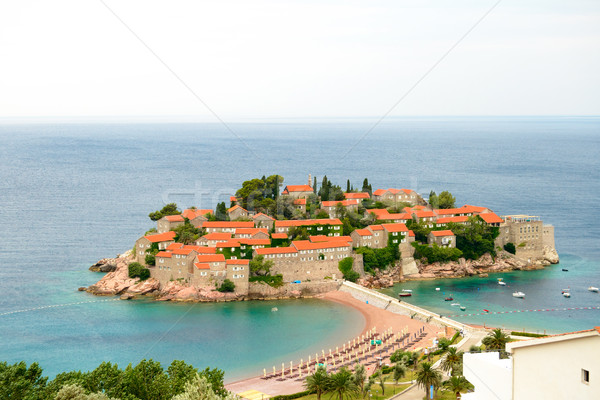 Beautiful Island and Luxury Resort Sveti Stefan, Montenegro. Balkans, Adriatic sea, Europe. Stock photo © maxpro