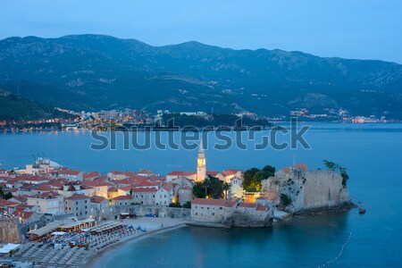 Mistery Evening in Old Town of Budva. Montenegro, Balkans, Europe. Stock photo © maxpro