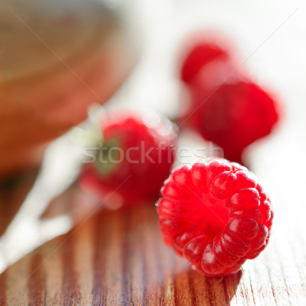 Foto stock: Frescos · maduro · dulce · frambuesa · alimentos · orgánicos