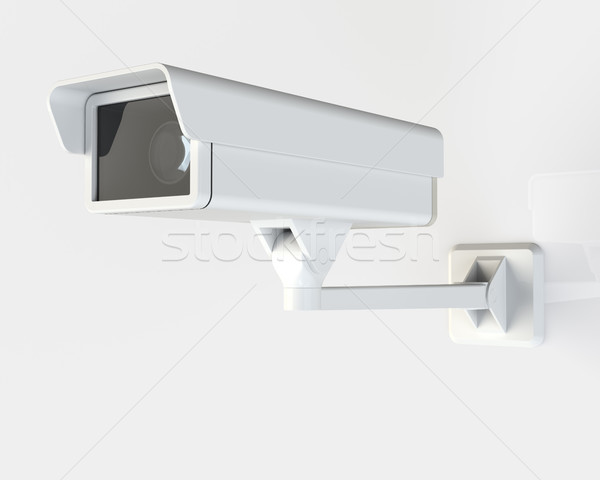 Moderno telecamera di sicurezza costruzione facciata sicurezza segno Foto d'archivio © maxpro