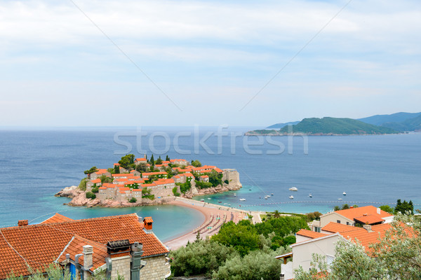 Schönen Insel Luxus Resort Montenegro Meer Stock foto © maxpro