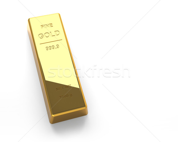Goldbarren isoliert weiß Business Hintergrund Finanzierung Stock foto © maxpro