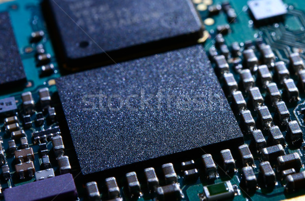 Close up Image of Electronic Circuit Board with Processor Stock photo © maxpro