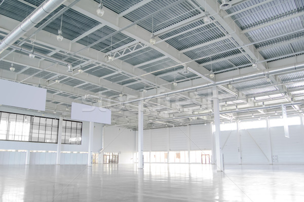 New Modern Empty Storehouse. Huge Light Empty Storehouse Stock photo © maxpro