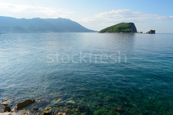 Famous Island of Sveti Nikola in Budva. Montenegro, Adriatic sea, Europe. Stock photo © maxpro