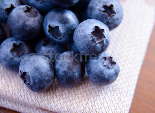 Closeup Image of Blueberries on the Fabric Serviette Stock photo © maxpro