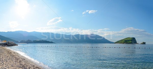 Famous Island of Sveti Nikola in Budva. Montenegro, Adriatic sea, Europe. Stock photo © maxpro