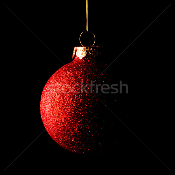 Vermelho natal bola preto cartão abstrato Foto stock © maxpro