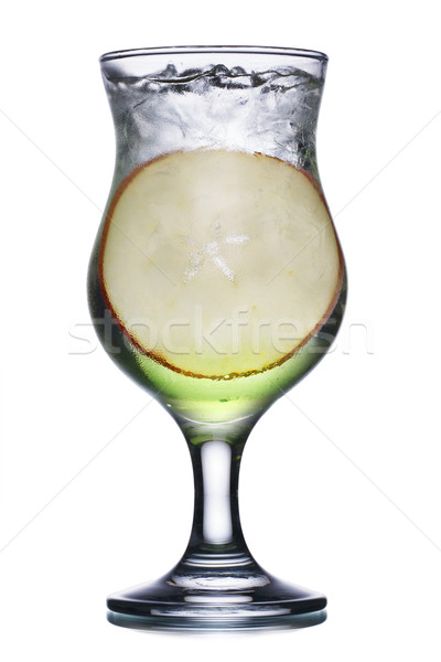 Koktél hurrikán üveg alma szelet friss Stock fotó © maxsol7