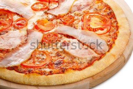 Pizza slice pizza tomaten vlees Stockfoto © maxsol7