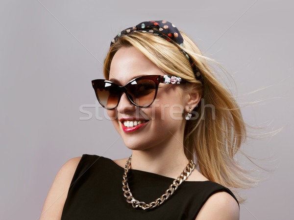 Cheerful young lady Stock photo © maxsol7