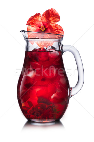 Jug of Karkade (hibiscus tea) Stock photo © maxsol7