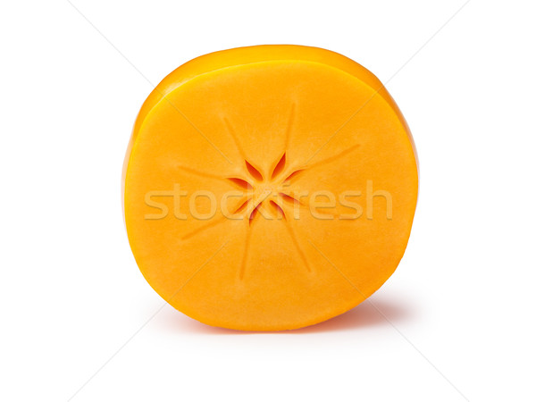 Halved persimmon isolated Stock photo © maxsol7