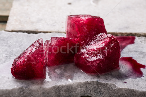 Congelato hibiscus tè rosso marmo piatto Foto d'archivio © maxsol7