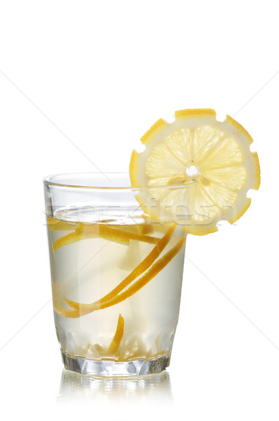 Gin pezsgés koktél díszített citromszelet hivatalos Stock fotó © maxsol7
