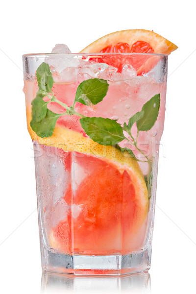 Grapefruit Mojito Cocktail erfrischend Sommer trinken Stock foto © maxsol7