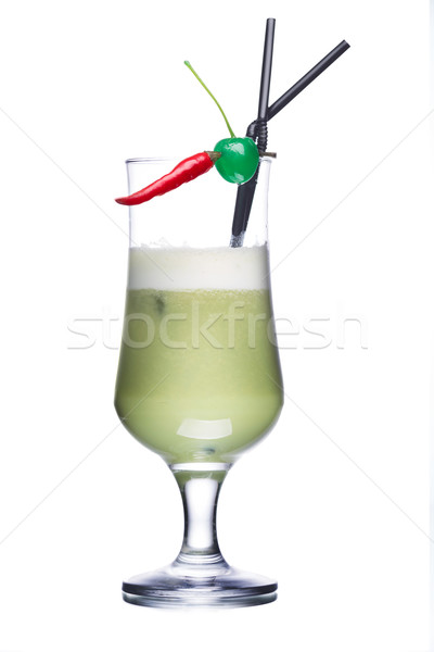 Cocktail alcohol ingericht kersen Rood Stockfoto © maxsol7