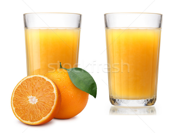 Glasses with fresh orange juice Stock photo © maxsol7