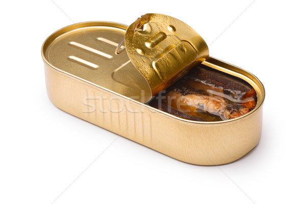Smoked canned fish in tin Stock photo © maxsol7