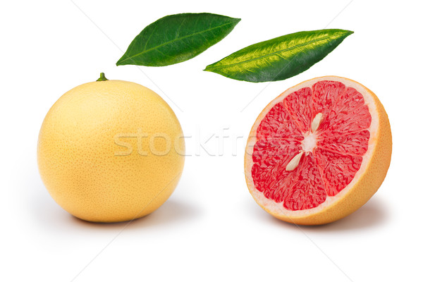 Pink grapefruit and parts isolated Stock photo © maxsol7