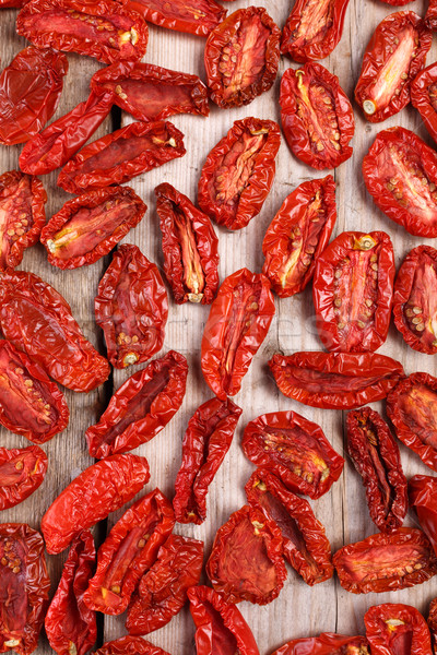 Zdjęcia stock: Suszy · pomidory · słońce · tle · tabeli