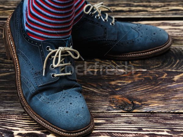 Blue suede shoes Stock photo © maxsol7