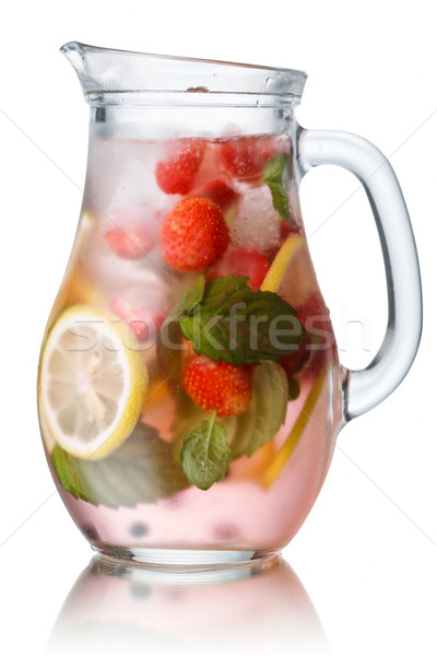 Fraise mojito verre froid menthe [[stock_photo]] © maxsol7