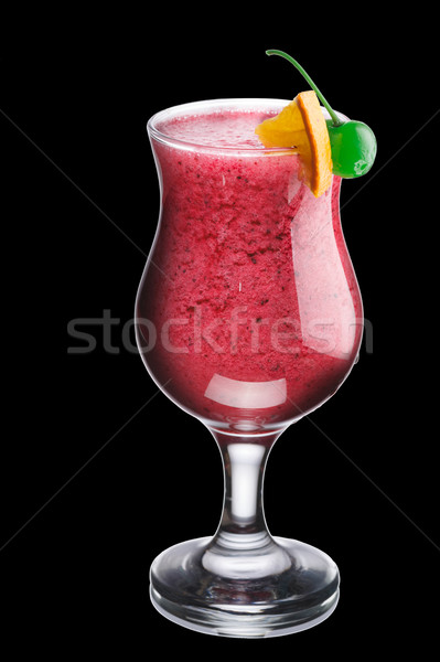 Zomer cocktail geïsoleerd zwarte vruchten Stockfoto © maxsol7