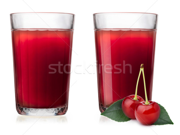 Glasses with cherry juice Stock photo © maxsol7