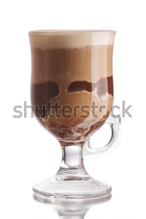 Koktajl maliny syrop szkła kawy żywności Zdjęcia stock © maxsol7