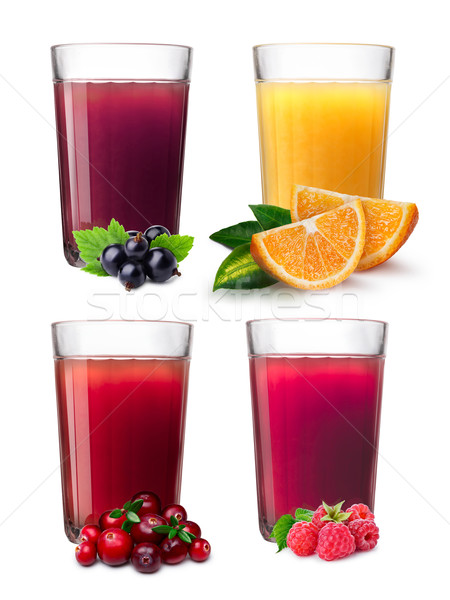 Glasses with smoothies and juice Stock photo © maxsol7