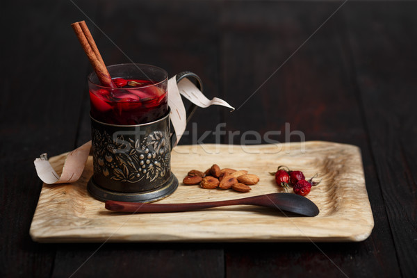Stock photo: Hot Toddy on wood