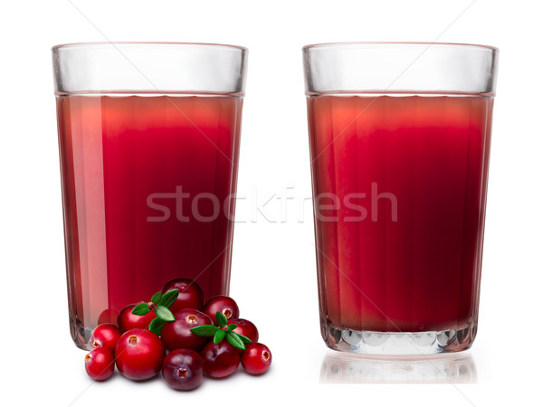 Glasses with fresh cranberry juice Stock photo © maxsol7