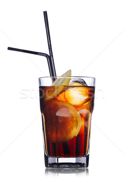 Brandewijn cola cocktail zomer glas Stockfoto © maxsol7