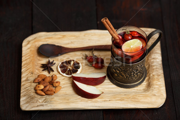 Hot Toddy on wood Stock photo © maxsol7