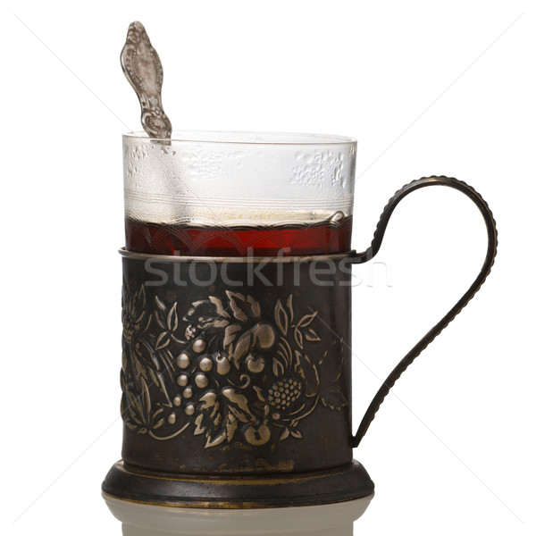 Tea üveg klasszikus retro fehér Stock fotó © maxsol7