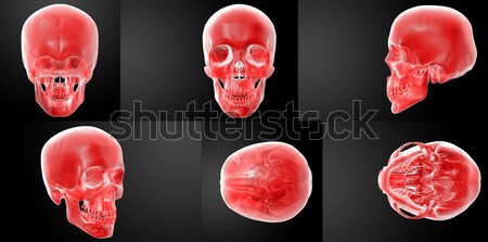 3D Rood hart kruis geneeskunde Stockfoto © maya2008