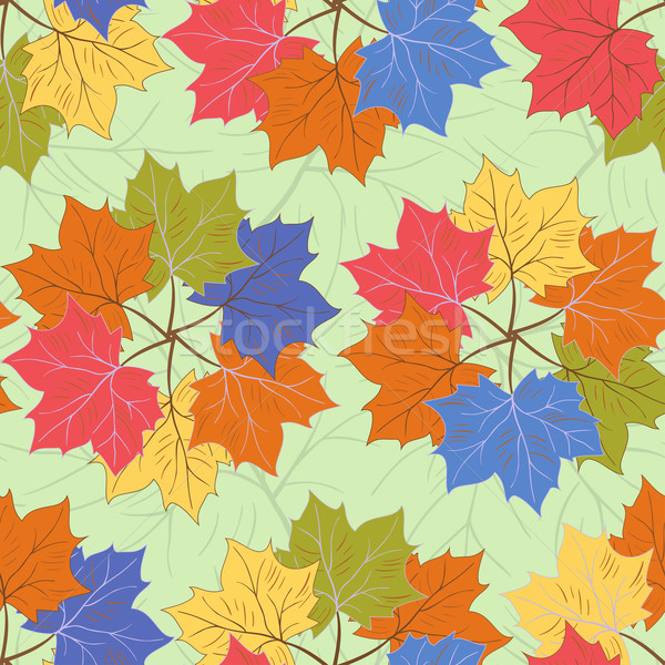 бесшовный шаблон клен листьев дизайна Сток-фото © Mayamy