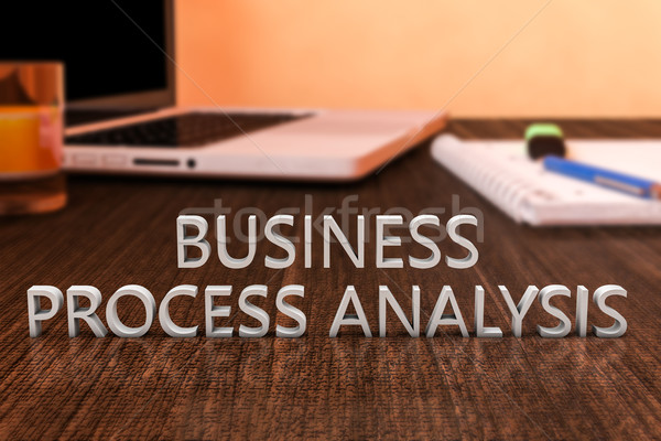 Business processo analisi lettere legno desk Foto d'archivio © Mazirama