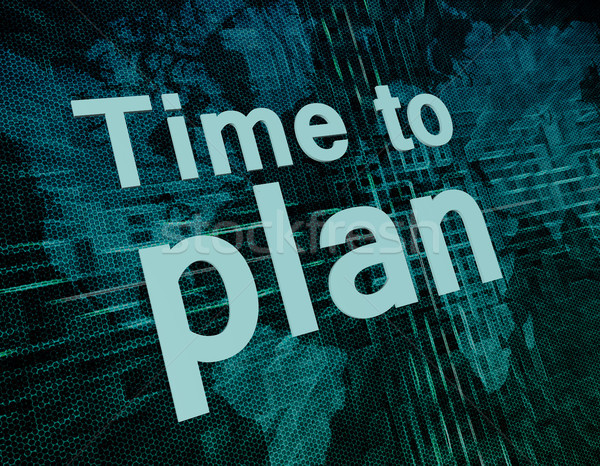 Stock photo: Time to plan
