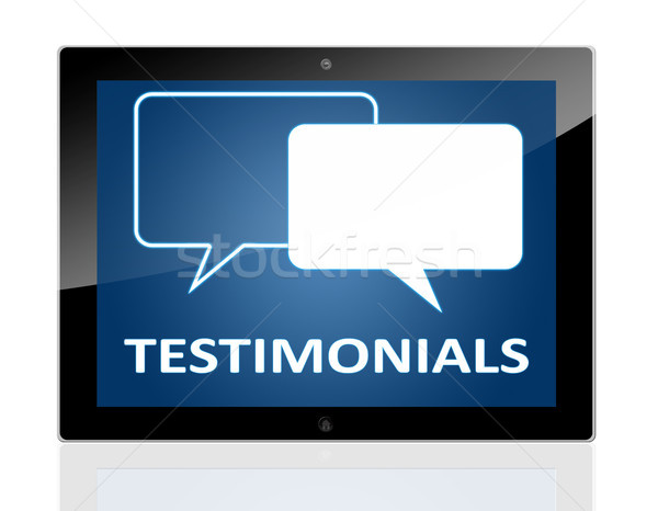 Tablet Testimonials Stock photo © Mazirama