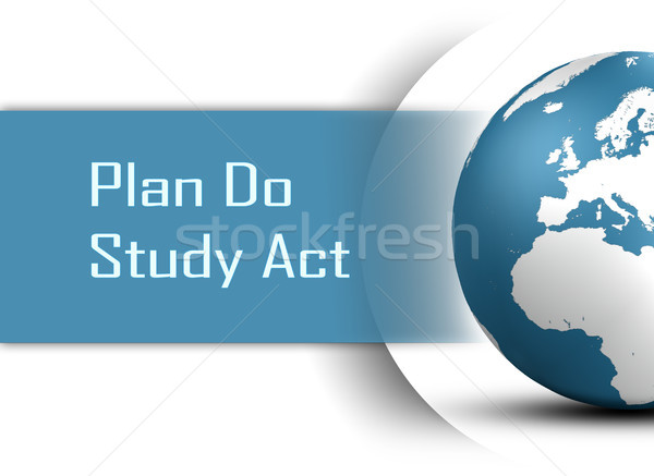 Plan studie handelen wereldbol witte werk Stockfoto © Mazirama