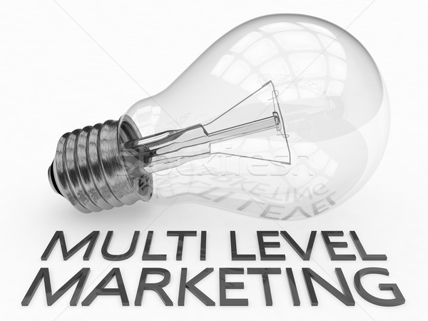 Niveau marketing ampoule blanche texte rendu 3d [[stock_photo]] © Mazirama