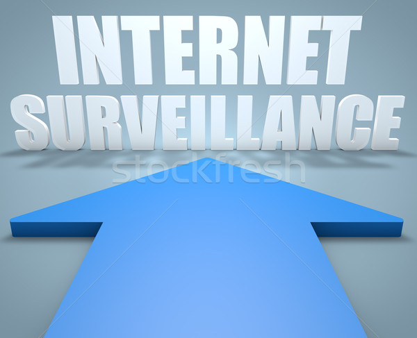 Internet rendering 3d blu arrow punta Foto d'archivio © Mazirama